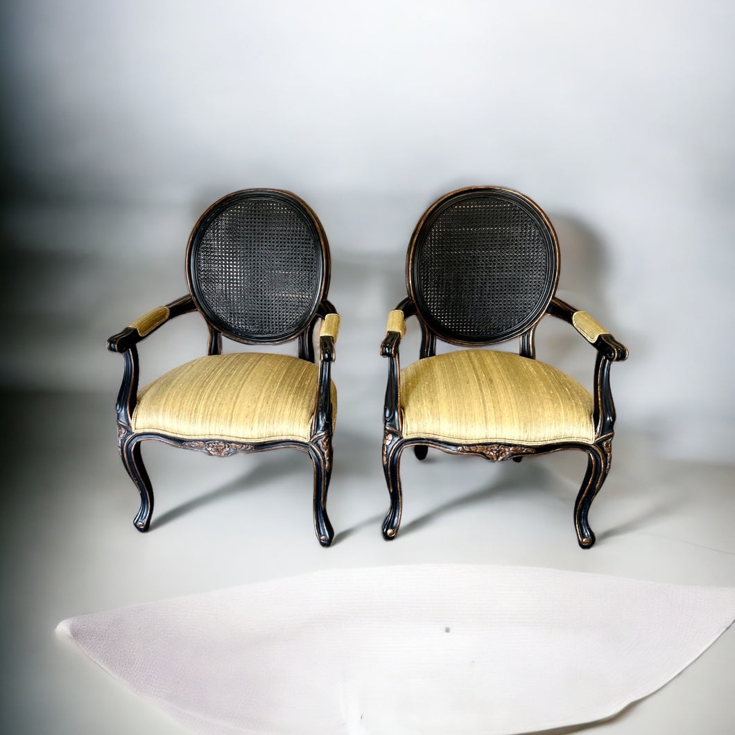 French Provincial Arm Chairs - Pair