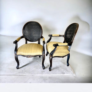 French Provincial Arm Chairs - Pair