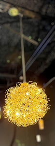 Brass Coil Ceiling chandelier