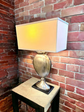 Load image into Gallery viewer, Silver metal lamps - Pair