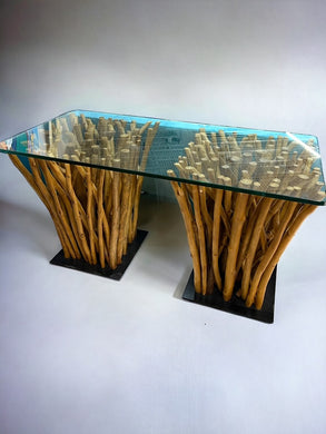Glass Top Branch Table